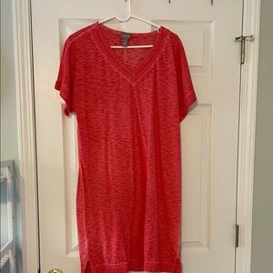 Chico's Vibrant Red V-Neck Top